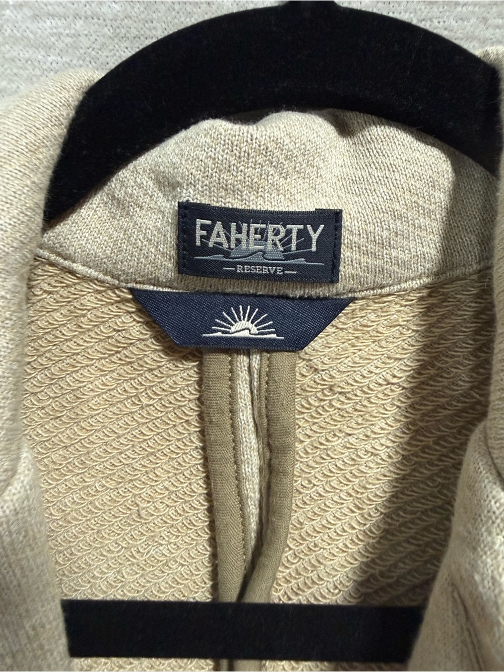 Faherty Lightweight Beige Knit Sport Coat - Picture 4 of 7